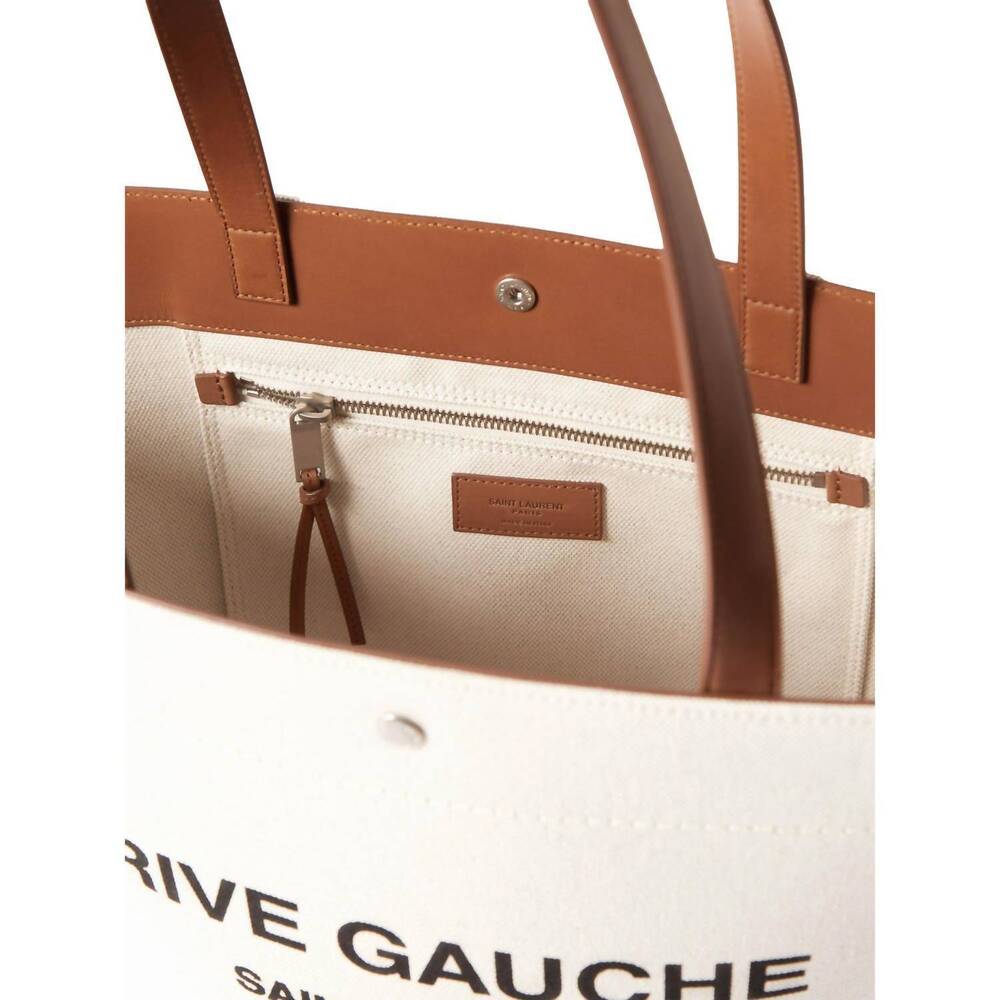 NEW SAINT LAURENT women's rive gauche leather bucket bag in brown - Picture 5 of 6